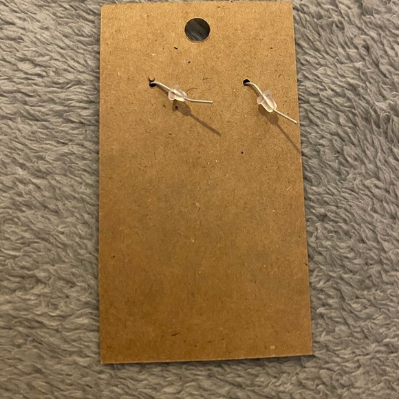 Silver hook lady bug earrings - Picture 3 of 3